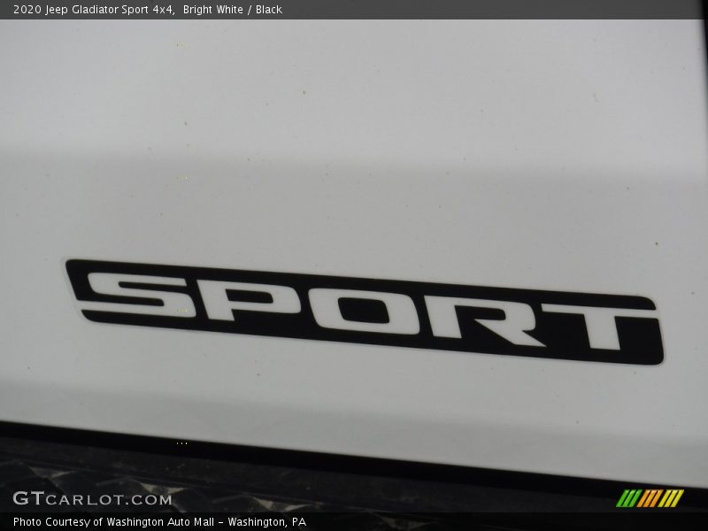Bright White / Black 2020 Jeep Gladiator Sport 4x4