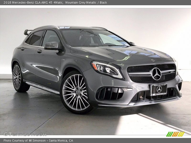 Mountain Grey Metallic / Black 2018 Mercedes-Benz GLA AMG 45 4Matic