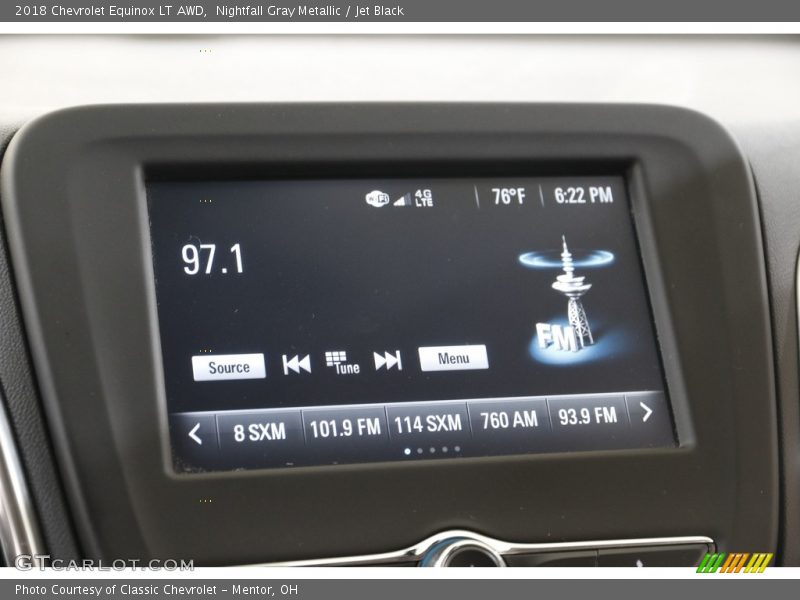 Nightfall Gray Metallic / Jet Black 2018 Chevrolet Equinox LT AWD