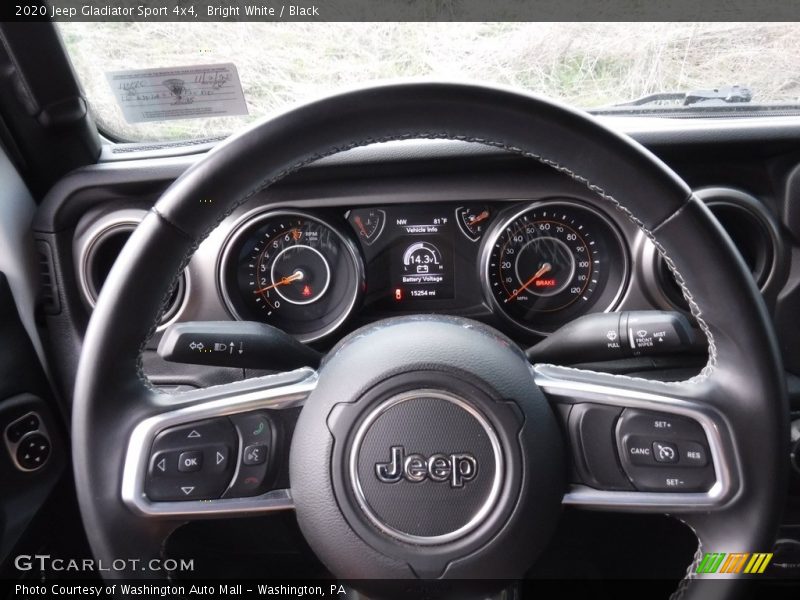 Bright White / Black 2020 Jeep Gladiator Sport 4x4