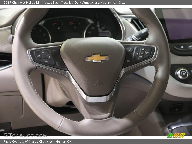 Mosaic Black Metallic / Dark Atmosphere/Medium Ash Gray 2017 Chevrolet Malibu LT