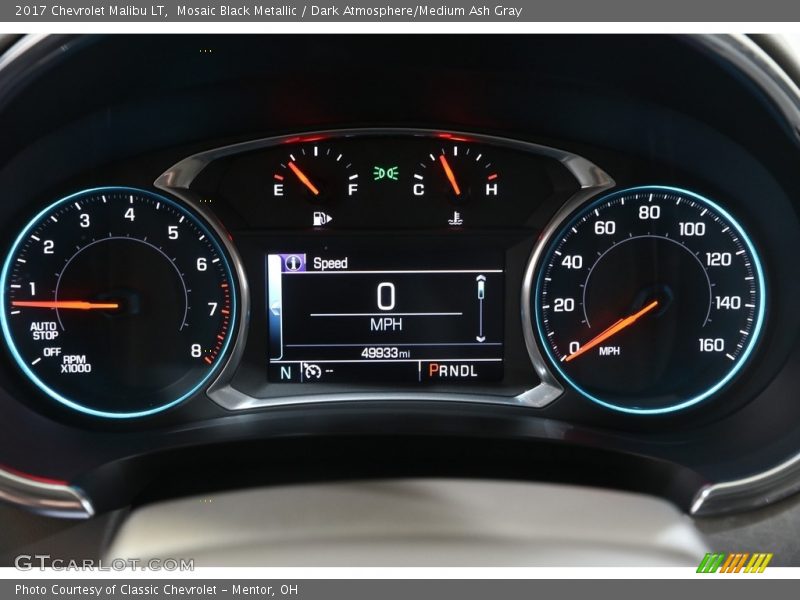 Mosaic Black Metallic / Dark Atmosphere/Medium Ash Gray 2017 Chevrolet Malibu LT
