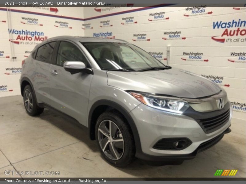 Lunar Silver Metallic / Gray 2021 Honda HR-V LX AWD