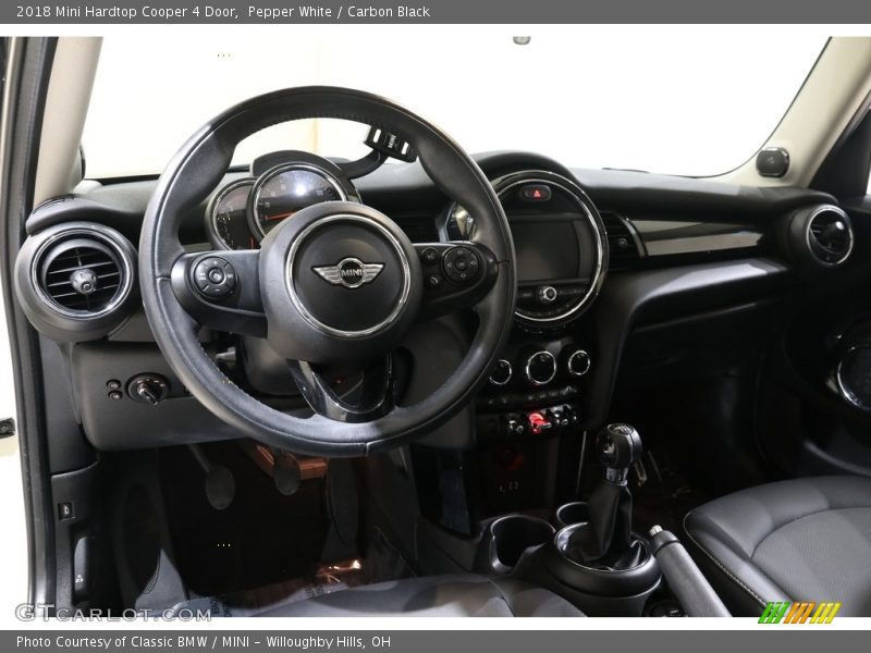 Pepper White / Carbon Black 2018 Mini Hardtop Cooper 4 Door
