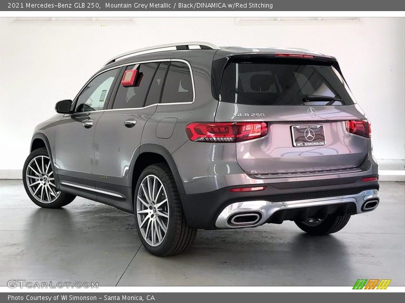 Mountain Grey Metallic / Black/DINAMICA w/Red Stitching 2021 Mercedes-Benz GLB 250