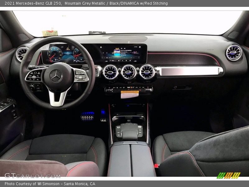 Mountain Grey Metallic / Black/DINAMICA w/Red Stitching 2021 Mercedes-Benz GLB 250