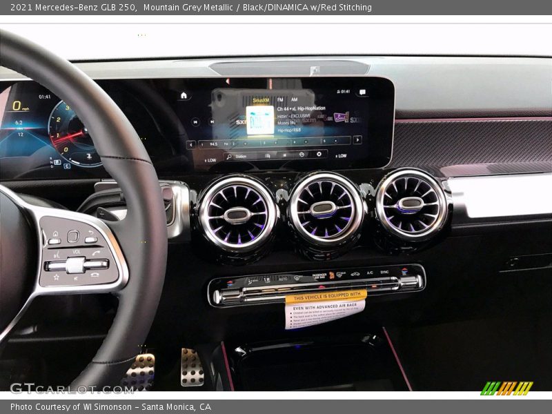 Mountain Grey Metallic / Black/DINAMICA w/Red Stitching 2021 Mercedes-Benz GLB 250