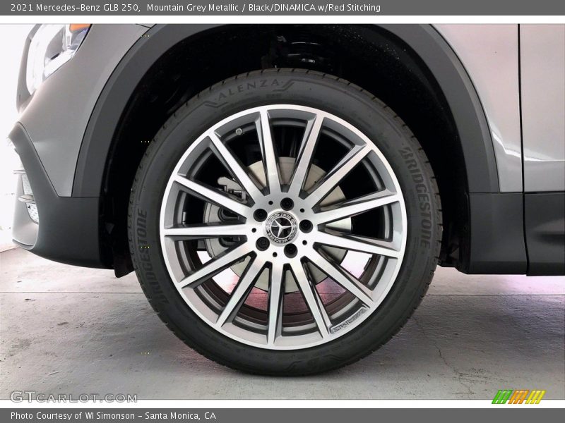 Mountain Grey Metallic / Black/DINAMICA w/Red Stitching 2021 Mercedes-Benz GLB 250