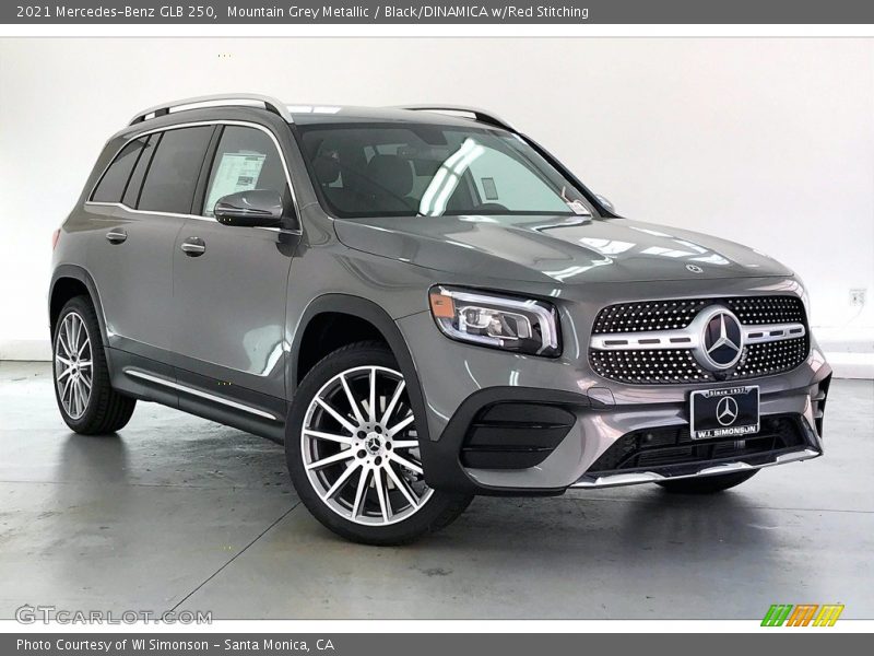Mountain Grey Metallic / Black/DINAMICA w/Red Stitching 2021 Mercedes-Benz GLB 250