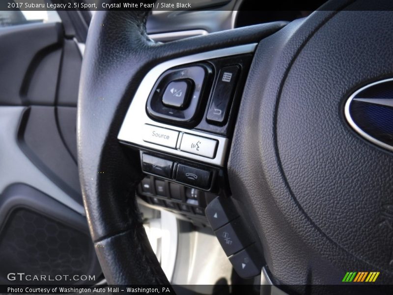 Crystal White Pearl / Slate Black 2017 Subaru Legacy 2.5i Sport