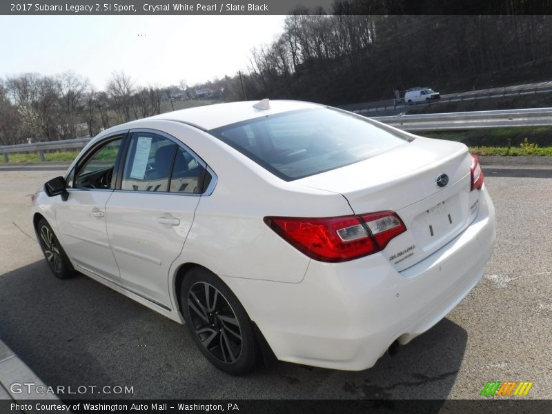 Crystal White Pearl / Slate Black 2017 Subaru Legacy 2.5i Sport
