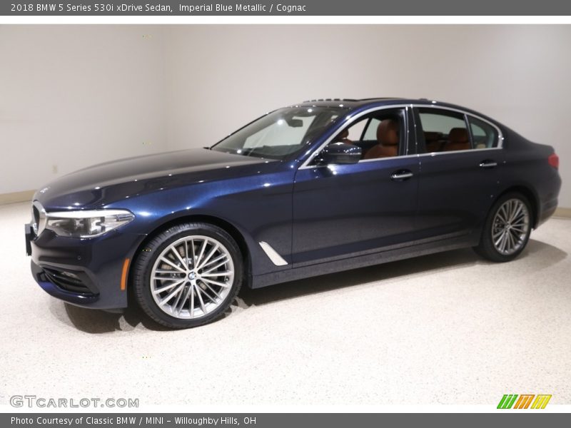 Imperial Blue Metallic / Cognac 2018 BMW 5 Series 530i xDrive Sedan