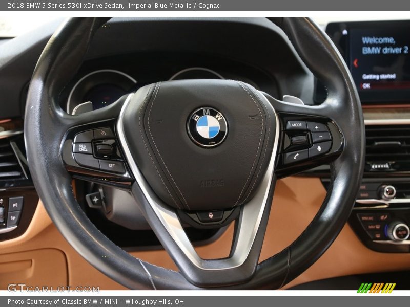 Imperial Blue Metallic / Cognac 2018 BMW 5 Series 530i xDrive Sedan