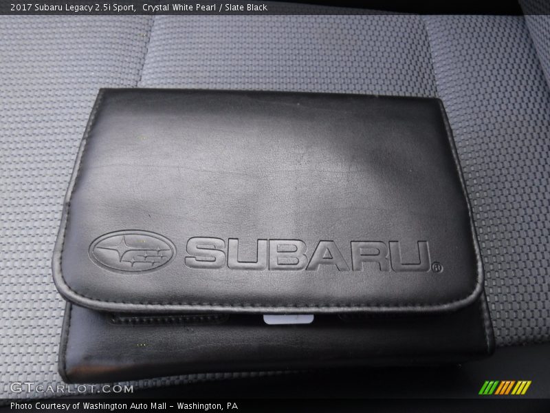 Crystal White Pearl / Slate Black 2017 Subaru Legacy 2.5i Sport