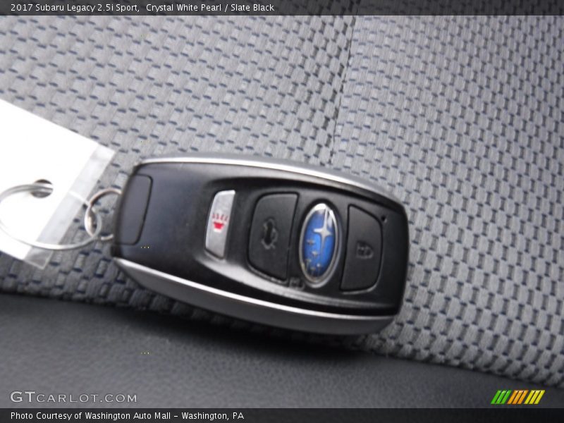 Crystal White Pearl / Slate Black 2017 Subaru Legacy 2.5i Sport
