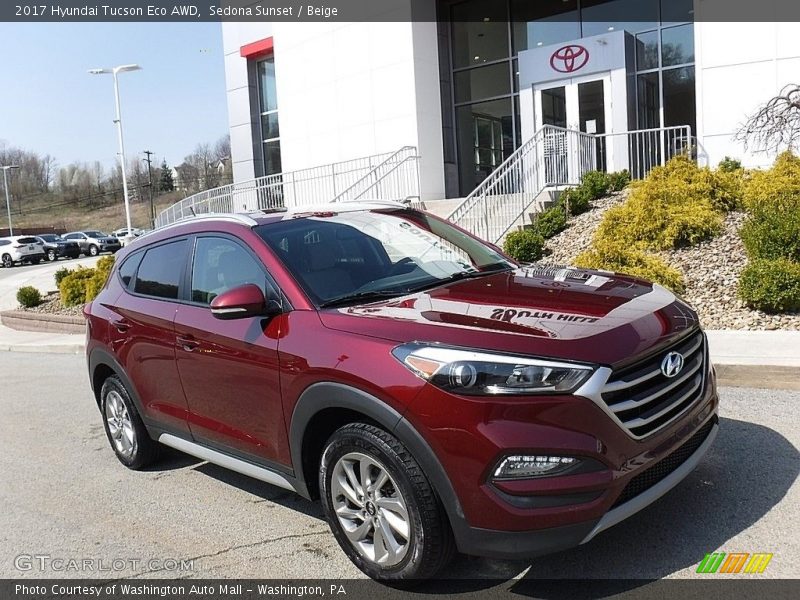Sedona Sunset / Beige 2017 Hyundai Tucson Eco AWD