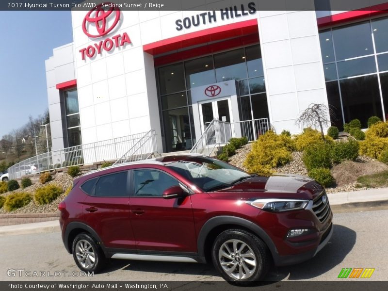 Sedona Sunset / Beige 2017 Hyundai Tucson Eco AWD