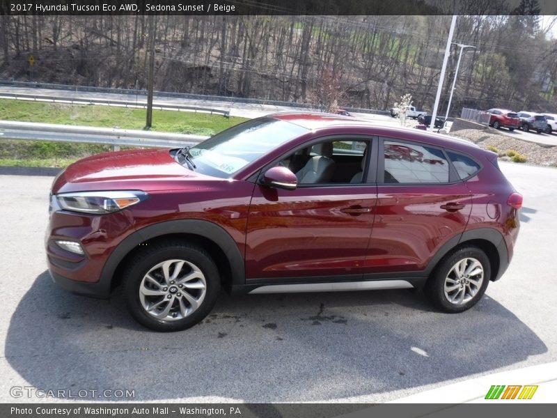 Sedona Sunset / Beige 2017 Hyundai Tucson Eco AWD