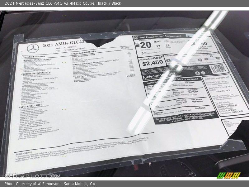  2021 GLC AMG 43 4Matic Coupe Steering Wheel