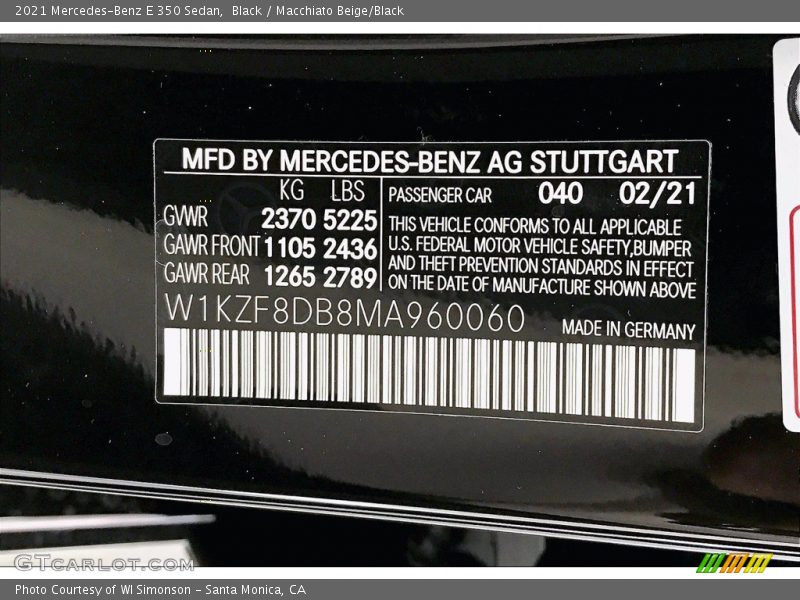 Black / Macchiato Beige/Black 2021 Mercedes-Benz E 350 Sedan