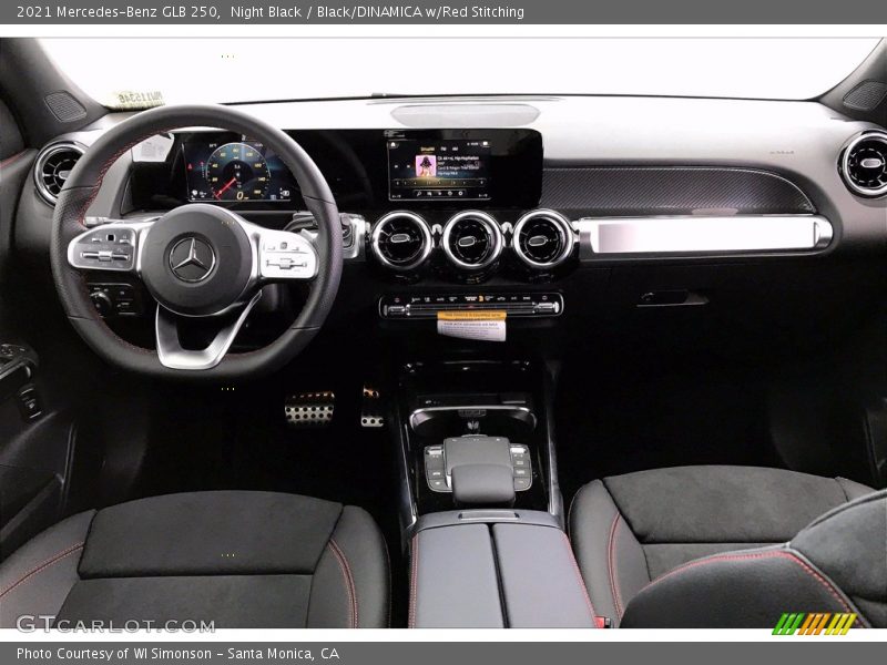 Night Black / Black/DINAMICA w/Red Stitching 2021 Mercedes-Benz GLB 250