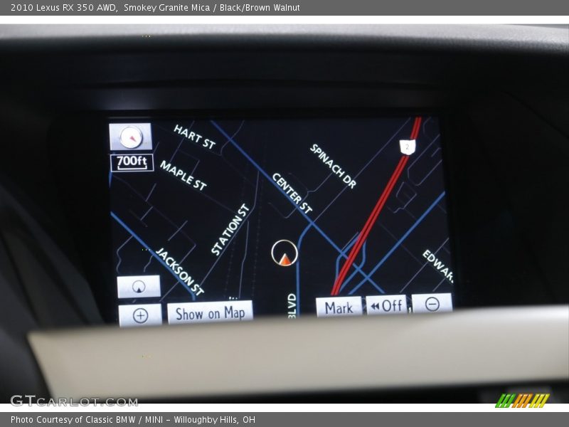 Smokey Granite Mica / Black/Brown Walnut 2010 Lexus RX 350 AWD