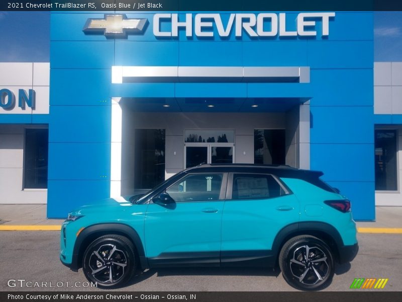 Oasis Blue / Jet Black 2021 Chevrolet TrailBlazer RS