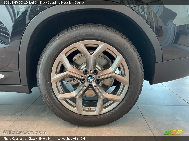 Black Sapphire Metallic / Cognac 2021 BMW X3 xDrive30i