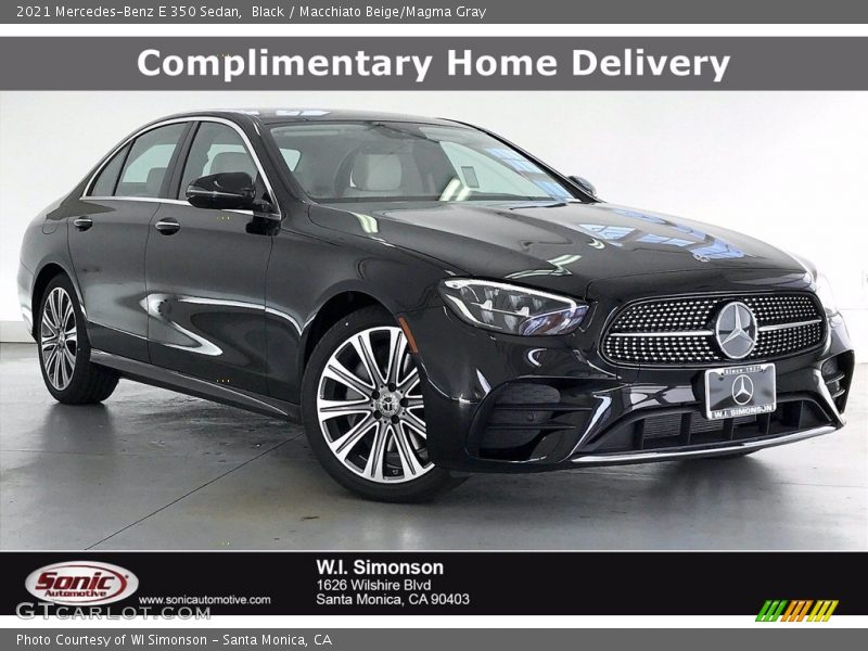 Black / Macchiato Beige/Magma Gray 2021 Mercedes-Benz E 350 Sedan