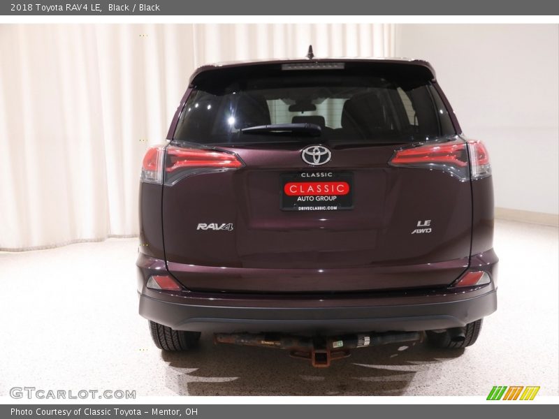 Black / Black 2018 Toyota RAV4 LE