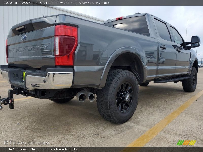 Silver Spruce / Black 2020 Ford F250 Super Duty Lariat Crew Cab 4x4