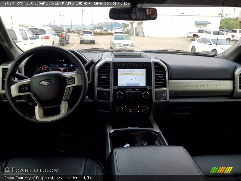 Silver Spruce / Black 2020 Ford F250 Super Duty Lariat Crew Cab 4x4