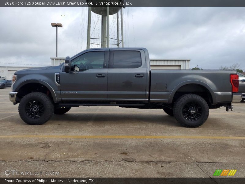 Silver Spruce / Black 2020 Ford F250 Super Duty Lariat Crew Cab 4x4