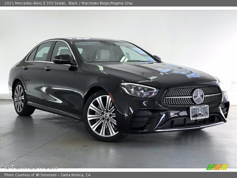 Black / Macchiato Beige/Magma Gray 2021 Mercedes-Benz E 350 Sedan