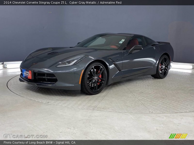 Cyber Gray Metallic / Adrenaline Red 2014 Chevrolet Corvette Stingray Coupe Z51