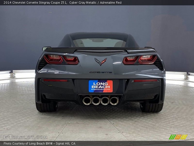 Cyber Gray Metallic / Adrenaline Red 2014 Chevrolet Corvette Stingray Coupe Z51