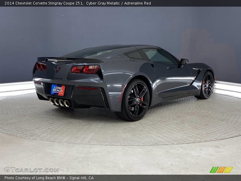Cyber Gray Metallic / Adrenaline Red 2014 Chevrolet Corvette Stingray Coupe Z51