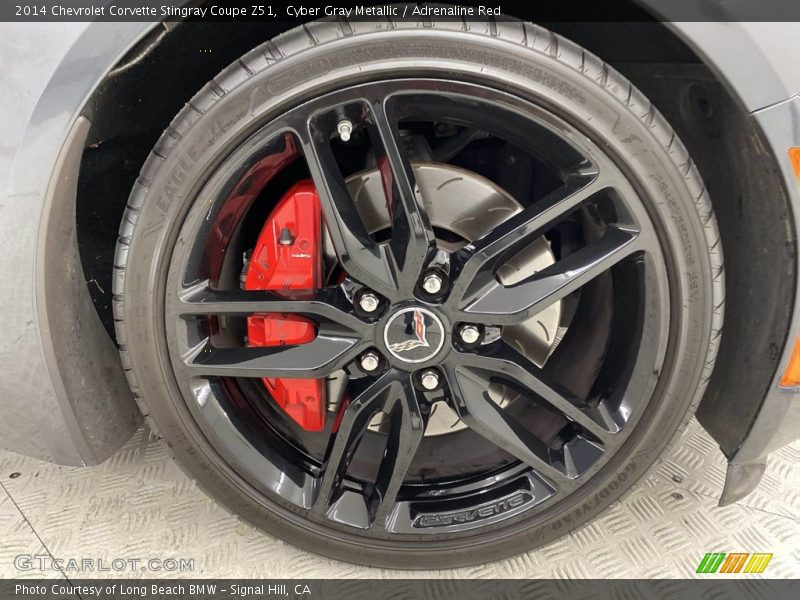 Cyber Gray Metallic / Adrenaline Red 2014 Chevrolet Corvette Stingray Coupe Z51