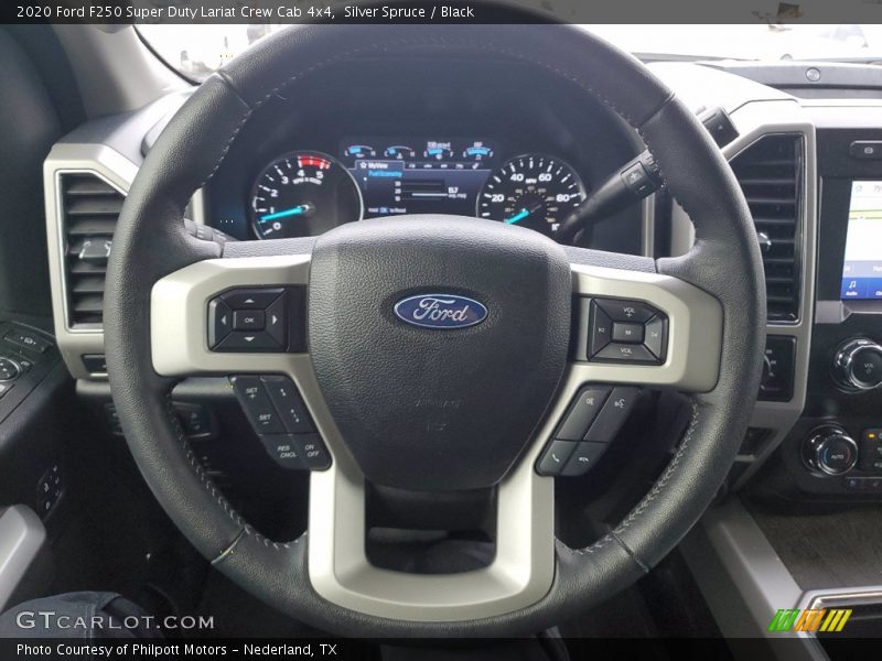 Silver Spruce / Black 2020 Ford F250 Super Duty Lariat Crew Cab 4x4