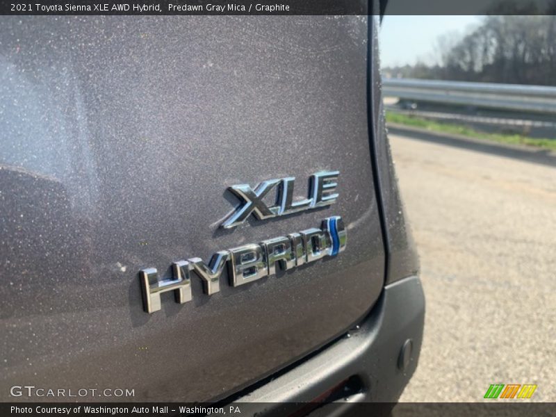 Predawn Gray Mica / Graphite 2021 Toyota Sienna XLE AWD Hybrid