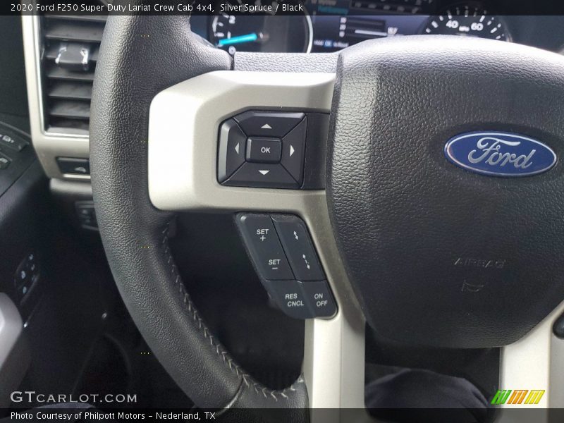 Silver Spruce / Black 2020 Ford F250 Super Duty Lariat Crew Cab 4x4
