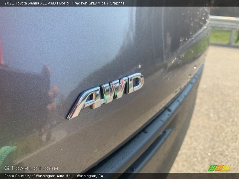 Predawn Gray Mica / Graphite 2021 Toyota Sienna XLE AWD Hybrid