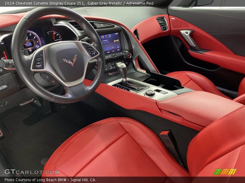 Cyber Gray Metallic / Adrenaline Red 2014 Chevrolet Corvette Stingray Coupe Z51