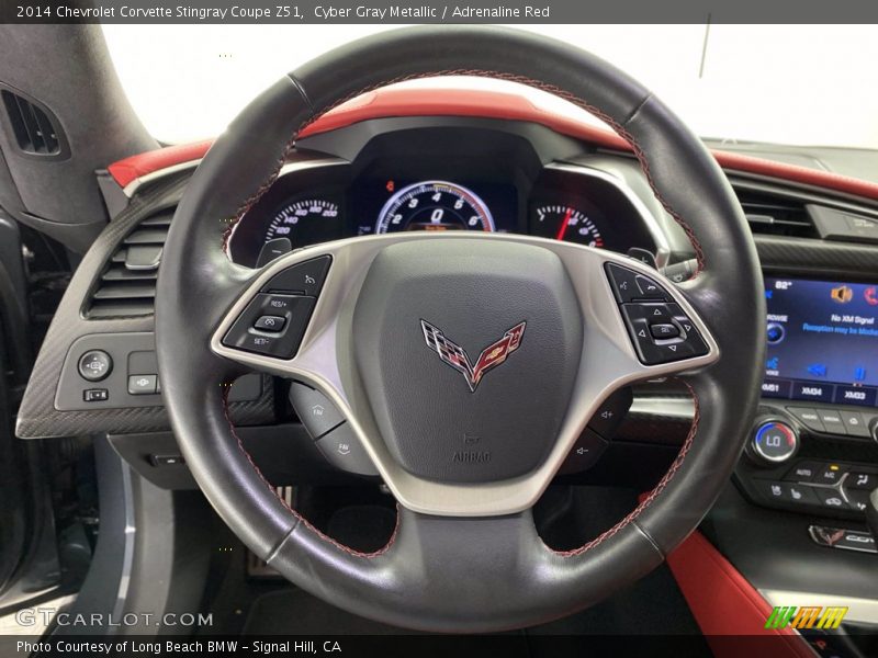 Cyber Gray Metallic / Adrenaline Red 2014 Chevrolet Corvette Stingray Coupe Z51