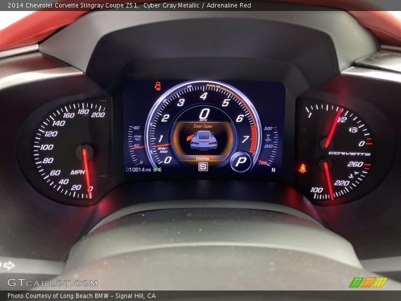 Cyber Gray Metallic / Adrenaline Red 2014 Chevrolet Corvette Stingray Coupe Z51