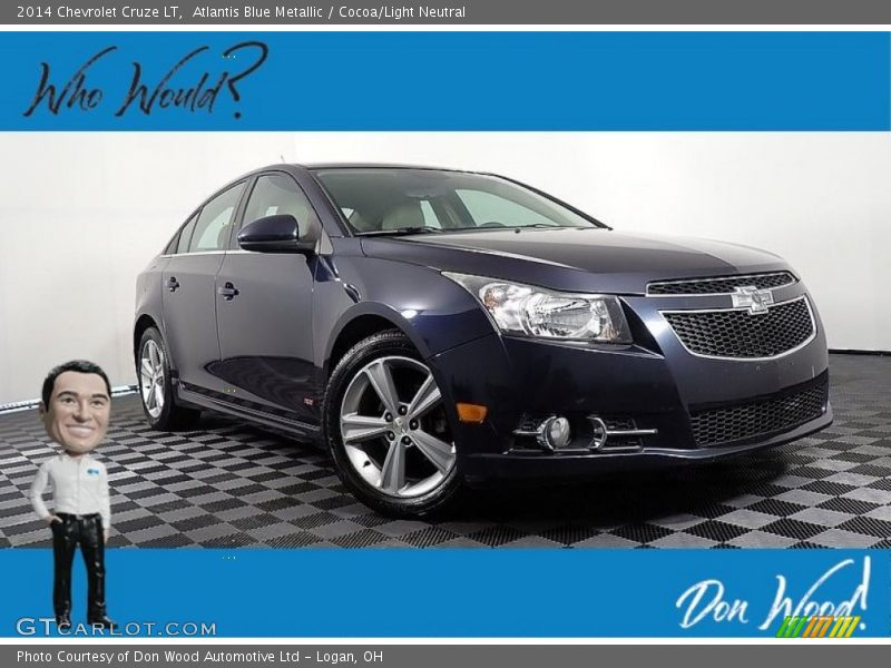 Atlantis Blue Metallic / Cocoa/Light Neutral 2014 Chevrolet Cruze LT
