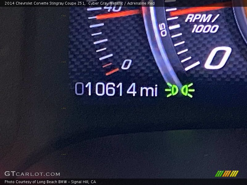 Cyber Gray Metallic / Adrenaline Red 2014 Chevrolet Corvette Stingray Coupe Z51