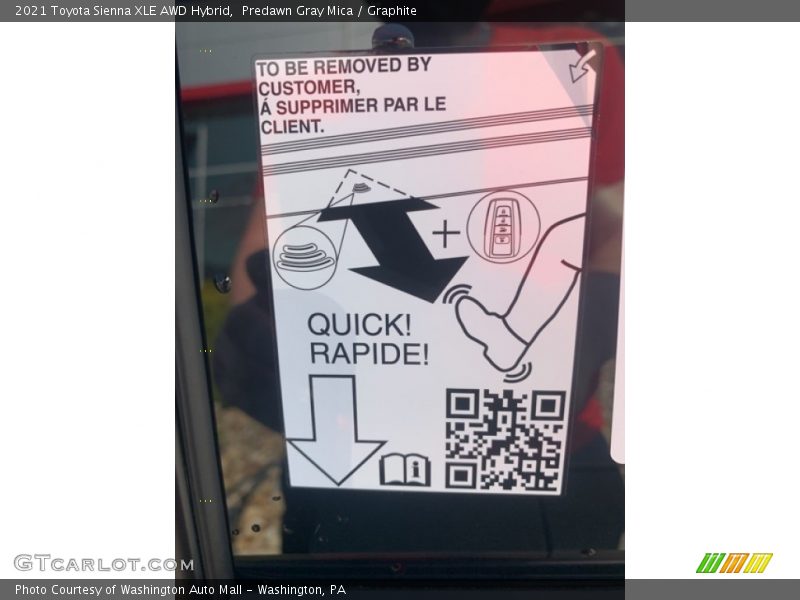 Predawn Gray Mica / Graphite 2021 Toyota Sienna XLE AWD Hybrid