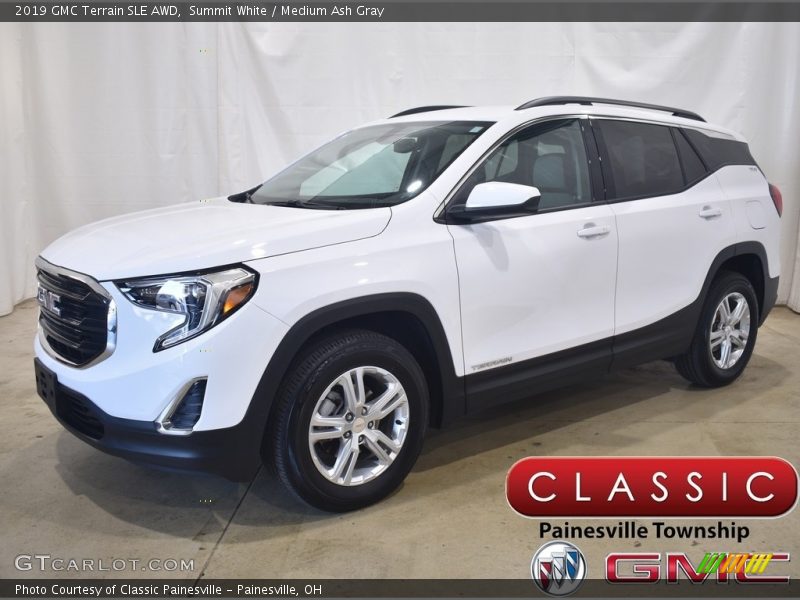Summit White / Medium Ash Gray 2019 GMC Terrain SLE AWD