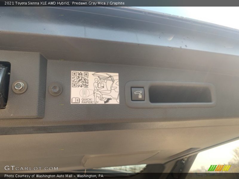 Predawn Gray Mica / Graphite 2021 Toyota Sienna XLE AWD Hybrid